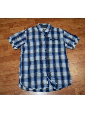 Dakota Grizzly Men's sz M Blue Plaid Button-Front Shirt